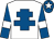 White, royal blue cross of lorraine, royal blue sleeves, white armlets and star on royal blue cap (Chris Gordon Racing Club)