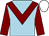 Light blue, maroon chevron and sleeves, white cap (Mark Albon And Gary Moore)