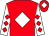 Red, white diamond, white sleeves, red diamonds, red cap, white diamond (Andrew Brown & Gemma Brown)