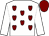 White, maroon hearts on body, maroon cap (Mr A W J Fyfe)