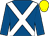 Royal blue, white cross belts, yellow cap (Little Lodge Farm)