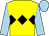 Yellow, black triple diamond, light blue sleeves and cap (The Meagher Family)