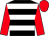 Black, white hoops, red sleeves and cap (West Buckland Bloodstock Ltd)