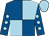ROYAL BLUE and LIGHT BLUE (quartered), ROYAL BLUE sleeves, LIGHT BLUE spots and cap (Luke McJannet , Dean Forrester)
