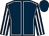 Dark blue, white seams, striped sleeves, dark blue cap (Mr Ray Bailey)