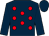 Dark blue, red spots, dark blue sleeves & cap (JCB Partnership)