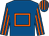 Royal blue, orange hollow box, striped sleeves & cap (Martin Hughes)