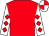 Red, white sleeves, red diamonds, red & white quartered cap (Ronan P Fitzpatrick)