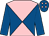 Royal blue & pink diabolo, royal blue sleeves, pink diamonds on cap (Carmel Delaney)