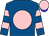 Royal blue, pink ball, hooped sleeves, pink cap, blue visor (Blue Devil Racing Stable LLC)