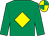Emerald green, yellow diamond, quartered cap (Colm G Griffin)