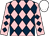 Pink and dark blue diamonds, white cap (Nolan Pritchard Rutherford Witheridge)