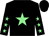 Black, light green star, black sleeves, light green stars (Midlands Racing Club)