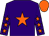 Purple, orange star, purple sleeves, orange stars, orange cap (Mystic Meg Limited)