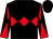 Black, red triple diamond, diabolo on sleeves (T & B Partnership)