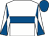 White, royal blue hoop, diabolo on sleeves, royal blue cap (John Guest Racing)