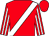 Red, white sash, striped sleeves (Mr R P Foden)