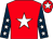 Red, white star, dark blue sleeves, white stars, red cap, white star (Mrs J Hitchings)