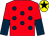 Red, dark blue spots, halved sleeves, yellow cap, black star (Grand Jury Partnership)