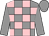 Grey and pink check, grey sleeves and cap (James Grace)