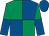 Royal blue & emerald green quartered, halved sleeves, royal blue cap (Eamonn Lloyd)