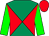 Red & emerald green diabolo, green sleeves, red cap (Henry Lappin)