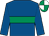 Royal blue, emerald green hoop, royal blue sleeves, white & emerald green quartered cap (Martins To Booleigh Syndicate)