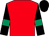 Red, black sleeves, emerald green armlets, black cap (Holloway,clarke,black)