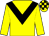Yellow, black chevron, check cap (Mr Terry Warner)