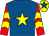 Royal blue, yellow star, red and yellow chevrons on sleeves, yellow cap, royal blue star (Surefire Racing)