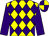 Yellow and purple diamonds, purple sleeves, purple and yellow quartered cap (Mr Martin Jones)
