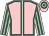 Pink, emerald green seams, striped sleeves, hooped cap (Philippa Kirby & Elaine Fraser)