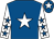 Royal blue, white star, white sleeves, royal blue stars, royal blue cap, white star (Mr Sean Conway)