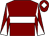Maroon, white hoop, diabolo on sleeves and diamond on cap (Mr P Hickey)
