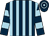 Dark blue and light blue stripes, hooped sleeves and cap (Mr D A Malam)