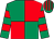Emerald green and red (quartered), hooped sleeves, striped cap (Not For Friends Partnership)