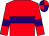 Red, purple hoop and armlets, purple and red quartered cap (T M W Partnership)