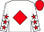White, red diamond, white sleeves, red stars and cap (Miss E Yardley)