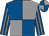 Royal blue and grey (quartered), striped sleeves (Mrs E Weld)