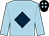 Light blue, dark blue diamond, black cap, light blue spots (Chris Down Racing)