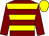 Maroon & yellow hoops, maroon sleeves, yellow cap (The Long Wait Partnership)