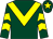 Dark green, yellow chevron & chevrons on sleeves, dark green cap, yellow star (Fergus Galvin)