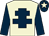 Beige, dark blue cross of lorraine & sleeves, dark blue cap, beige star (Newtown Anner Stud Farm Ltd & Ballylinch Stud)