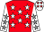 Red, white stars, white sleeves, grey stars, white cap, red stars (Petticoat Rule Syndicate)