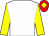 White, yellow sleeves, red cap, yellow diamond (Ballinlough Syndicate)