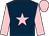 Dark blue, pink star & sleeves, pink cap (D Hayden)