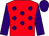Red, purple spots, purple sleeves & cap (Paola Hewins & Olivia Hoare Partnership)