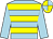 Light blue & yellow hoops, light blue sleeves, quartered cap (James Carrick)