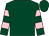Dark green, dark green & pink hooped sleeves, dark green cap (Gaelic Thoroughbreds)