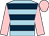 Light blue, dark blue hoops, pink sleeves and cap (Miss Laura Hurley)